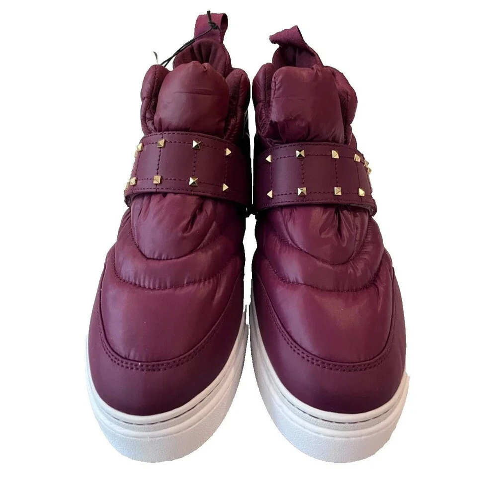 Michael Kors NEW Size 10 Puffer High‑Top Sneakers Bootie Women’s Dark Berry - Picture 2 of 15
